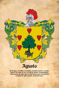 Escudo heráldico del apellido AGUSTO