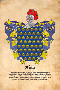 Escudo heráldico del apellido AINA