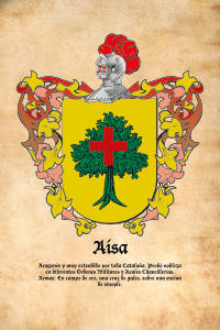 Escudo heráldico del apellido AISA