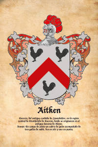 Escudo heráldico del apellido AITKEN
