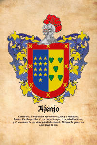 Escudo heráldico del apellido AJENJO