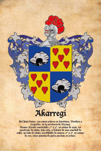 Escudo heráldico del apellido AKARREGI