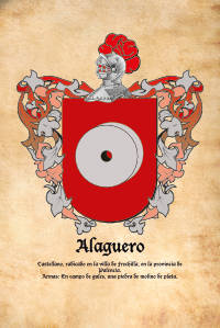Escudo heráldico del apellido ALAGUERO