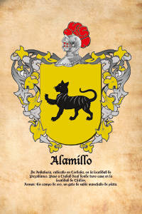 Escudo heráldico del apellido ALAMILLO