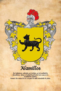 Escudo heráldico del apellido ALAMILLOS
