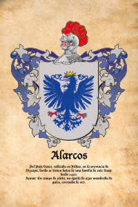 Escudo heráldico del apellido ALARCOS