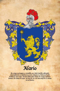 Escudo heráldico del apellido ALARIO