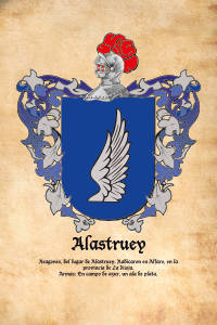 Escudo heráldico del apellido ALASTRUEY
