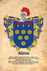 Escudo heráldico del apellido ALATINI
