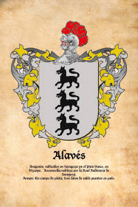 Escudo heráldico del apellido ALAVES