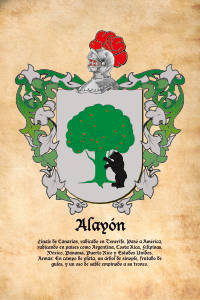 Escudo heráldico del apellido ALAYÓN