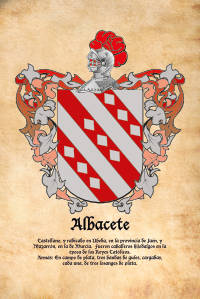 Escudo heráldico del apellido ALBACETE