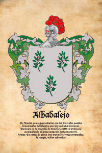 Escudo heráldico del apellido ALBADALEJO