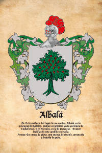 Escudo heráldico del apellido ALBALA