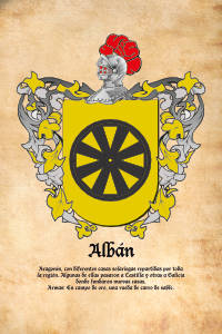 Escudo heráldico del apellido ALBAN