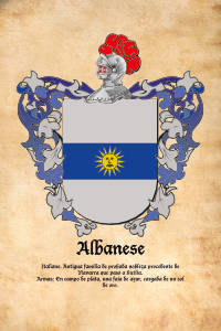 Escudo heráldico del apellido ALBANESE