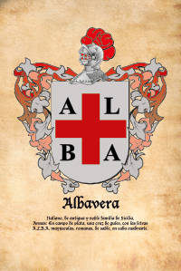 Escudo heráldico del apellido ALBAVERA