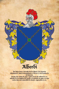 Escudo heráldico del apellido ALBERDI