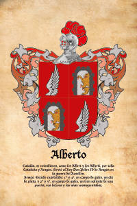 Escudo heráldico del apellido ALBERTO