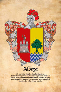 Escudo heráldico del apellido ALBEZA