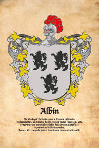 Escudo heráldico del apellido ALBIN