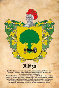 Escudo heráldico del apellido ALBIZU