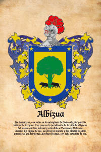 Escudo heráldico del apellido ALBIZUA