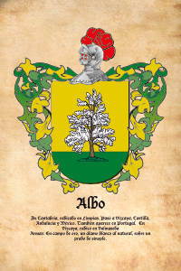 Escudo heráldico del apellido ALBO
