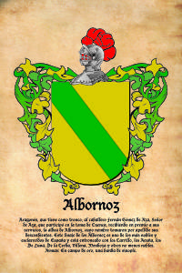 Escudo heráldico del apellido ALBORNOZ