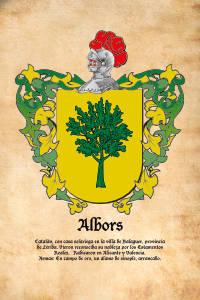 Escudo heráldico del apellido ALBORS