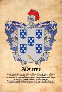 Escudo heráldico del apellido Albuerne