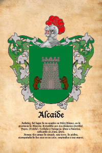 Escudo heráldico del apellido ALCAIDE