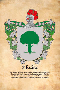 Escudo heráldico del apellido ALCAINE