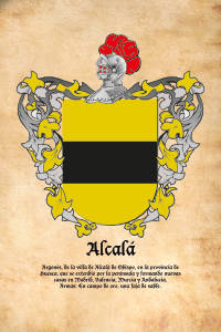 Escudo heráldico del apellido ALCALA