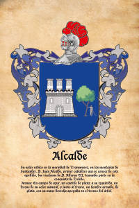 Escudo heráldico del apellido ALCALDE