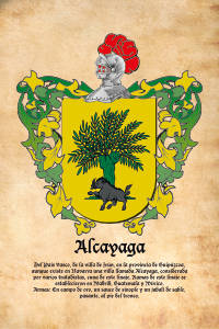 Escudo heráldico del apellido ALCAYAGA