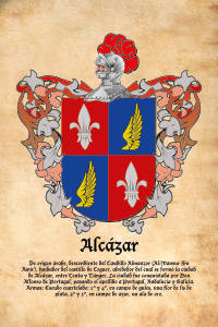 Escudo heráldico del apellido ALCAZAR