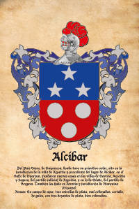 Escudo heráldico del apellido ALCIBAR