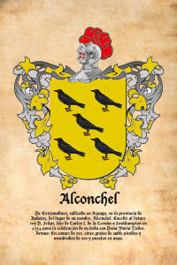 Escudo heráldico del apellido ALCONCHEL
