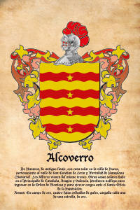 Escudo heráldico del apellido ALCOVERRO