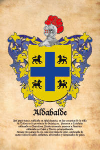 Escudo heráldico del apellido ALDABALDE