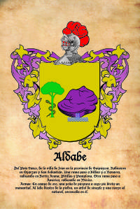 Escudo heráldico del apellido ALDABE