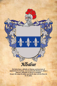 Escudo heráldico del apellido ALDALUR
