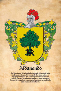Escudo heráldico del apellido ALDANONDO