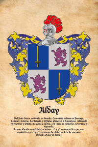 Escudo heráldico del apellido ALDAY