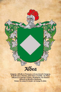 Escudo heráldico del apellido ALDEA