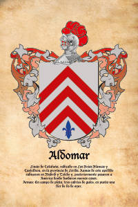 Escudo heráldico del apellido Aldomar