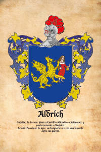 Escudo heráldico del apellido ALDRICH