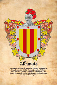 Escudo heráldico del apellido ALDUNATE