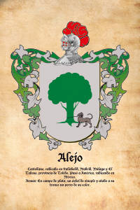 Escudo heráldico del apellido ALEJO
